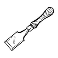 Chisel icon. Hand drawn vector illustration.