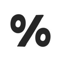 Hand drawn Percent symbol vector illustration