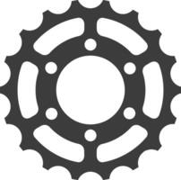 Sprocket icon in thick outline style. vector