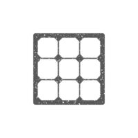 Solar cells panel icon in grunge texture vector illustration
