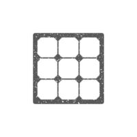 Solar cells panel icon in grunge texture vector illustration