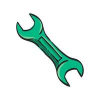 Bicycle tools icon in hand drawn color vector illustration