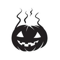 Pumpkin icon in black and white vector