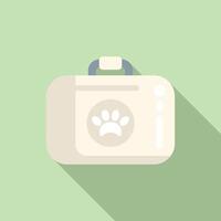 Veterinary first aid kit icon flat vector. Care medicine vector