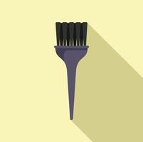 Hair coloring brush icon flat vector. Model portrait vector