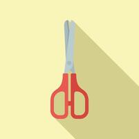 Coiffure salon scissors icon flat vector. Glamour lady vector