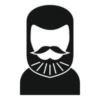 Model barber beard icon simple vector. Smile style vector