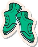 Hand drawn Shoes icon in sticker style vector illustration