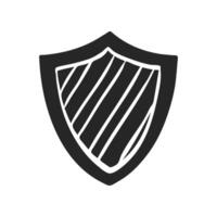 Hand drawn Stripe shield vector illustration