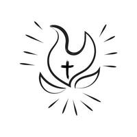 Christian art for print or use as T Shirt Design vector