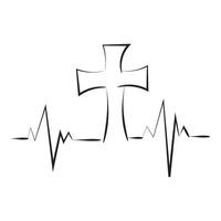 Christian art for print or use as T Shirt Design vector