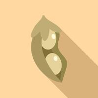 Lentil bean icon flat vector. Food plant vector