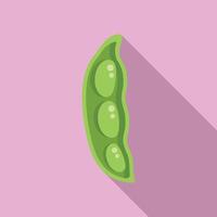 Eco bean lentil icon flat vector. Food cooking diet vector