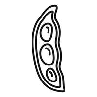 Eco bean lentil icon outline vector. Food cooking diet vector