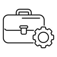 Management case icon outline vector. Study finance vector