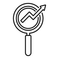 Search graph management icon outline vector. Digital plan vector