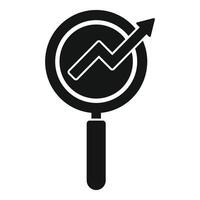 Search graph management icon simple vector. Digital plan vector