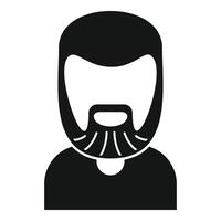 Character beard icon simple vector. Mature man vector