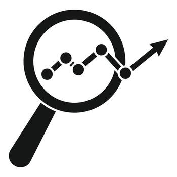 Control explore graph icon simple vector. Study case risk vector