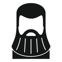 Style portrait beard icon simple vector. Man funny adult vector