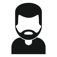 Aged individual beard icon simple vector. Fashion style vector