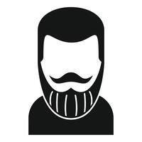 Envejecido barba hombre icono sencillo vector. adulto retrato vector