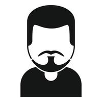 masculino Moda barba icono sencillo vector. modelo cabeza vector