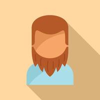 Model male portrait icon flat vector. Individual aged vector