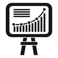 Board chart management icon simple vector. Digital process vector