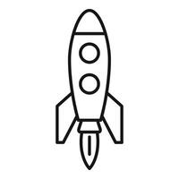 Startup rocket icon outline vector. Digital plant project vector