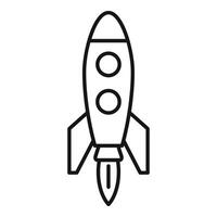 Startup rocket icon outline vector. Digital plant project vector