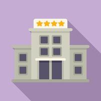 Four stars travel hotel icon flat vector. Secure service vector