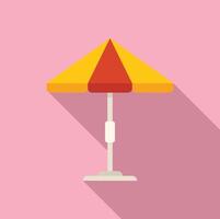 Beach umbrella icon flat vector. Care sun people vector