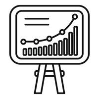 Board chart management icon outline vector. Digital process vector