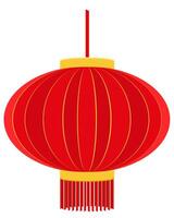 red chinese lanterns for holiday and festival decoration for design stock vector illustration isolated on white background