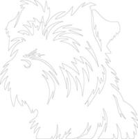 Affenpinscher  outline silhouette vector