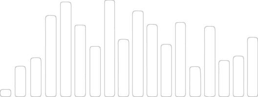 Bar chart icon outline silhouette vector