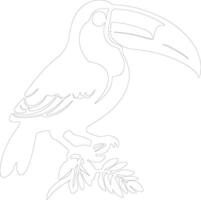 toucan    outline silhouette vector