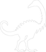 Troodon   outline silhouette vector