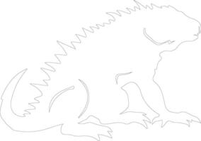 basilisk  outline silhouette vector