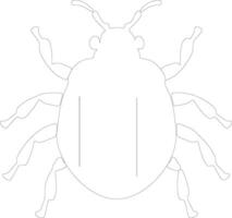 bed bug  outline silhouette vector