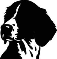 Small Munsterlander Pointer silhouette portrait vector