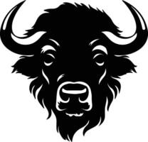 bison  silhouette portrait vector