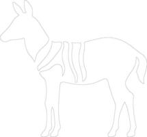 okapi contorno silueta vector