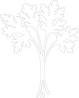 celery  outline silhouette vector