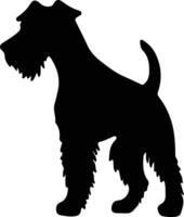 Welsh Terrier    black silhouette vector