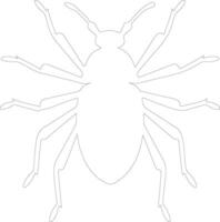 áfido contorno silueta vector