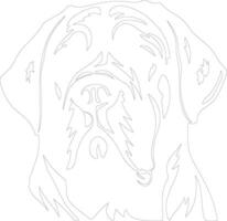 mastiff  outline silhouette vector