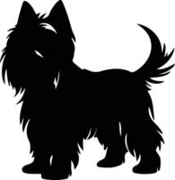 Skye Terrier   black silhouette vector