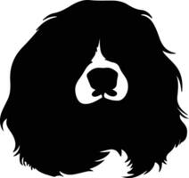 Cavalier King Charles Spaniel   black silhouette vector